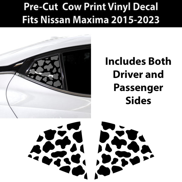 Fits Nissan Maxima 2015-2023 Animal Leopard Cheetah Cow Window Vinyl Decal Stickers - Bogar Tech Designs