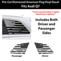 Fits Audi Q7 2017-2026 Quarter Window American Flag Vinyl Decal Stickers - Bogar Tech Designs
