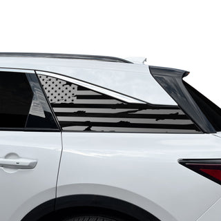 Fits Acura ZDX 2024-2026 Quarter Window American Flag Vinyl Decal Stickers - Bogar Tech Designs