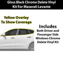 Fits Maserati Levante 2017-2020 Vinyl Chrome Delete Grille Blackout Decal Stickers Overlay Film - Bogar Tech Designs