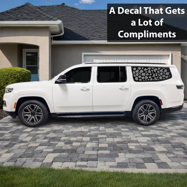 Fits Jeep Grand Wagoneer L 2022-2027 Animal Leopard Cheetah Cow Window Vinyl Decal Stickers - Bogar Tech Designs