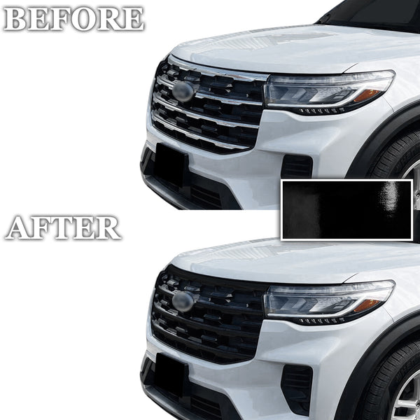 Fits Ford Explorer 2025-2026 Vinyl Chrome Delete Grille Blackout Decal Stickers Overlay Film - Bogar Tech Designs