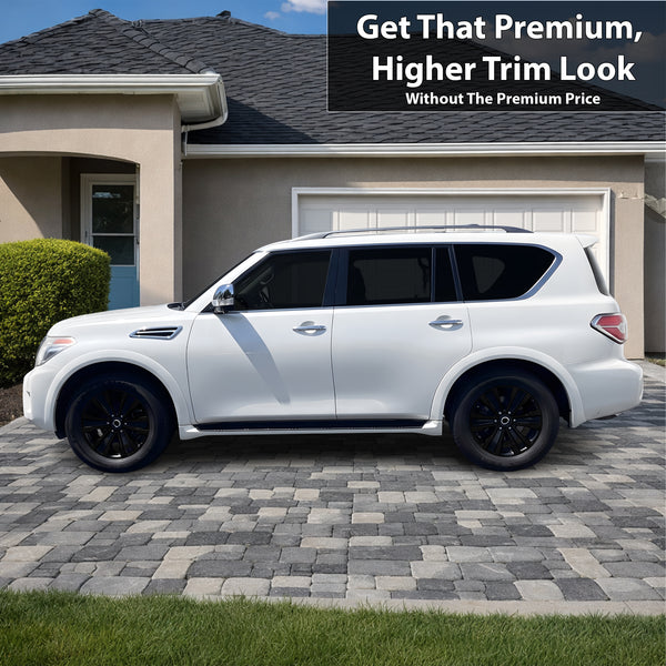 Fits Nissan Armada 2017-2020 Vinyl Chrome Delete Grille Blackout Decal Stickers Overlay Film - Bogar Tech Designs