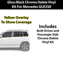 Fits Mercedes-Benz GLK 2013-2015 Vinyl Chrome Delete Grille Blackout Decal Stickers Overlay Film - Bogar Tech Designs