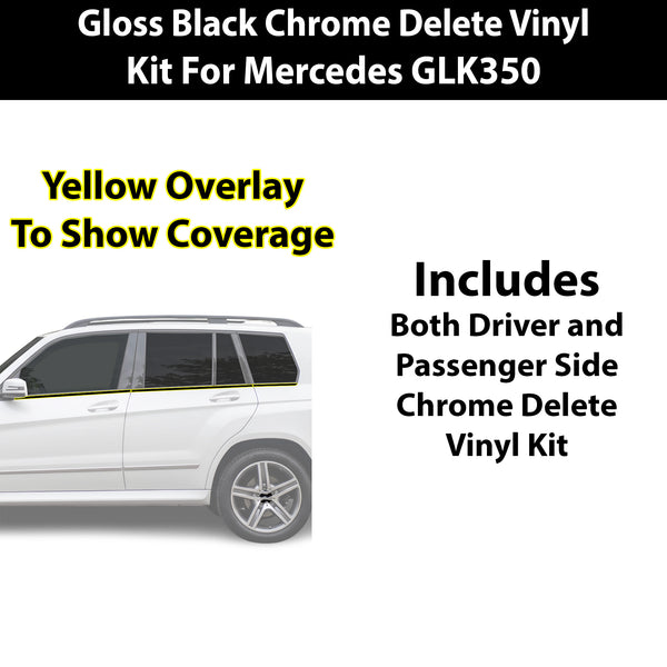 Fits Mercedes-Benz GLK 2013-2015 Vinyl Chrome Delete Grille Blackout Decal Stickers Overlay Film - Bogar Tech Designs