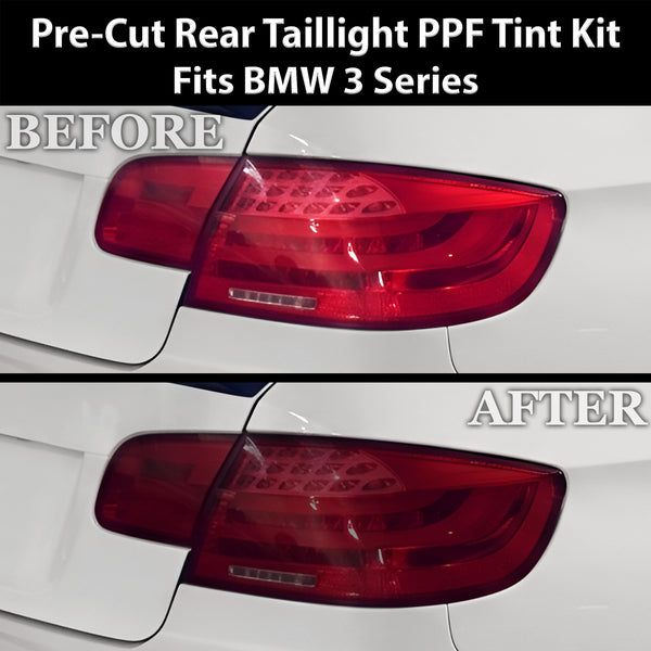 Fits BMW 3 Series 2011-2013 Full Headlight Taillight Precut Smoked PPF Tint Kit Film Overlay  - Bogar Tech Designs