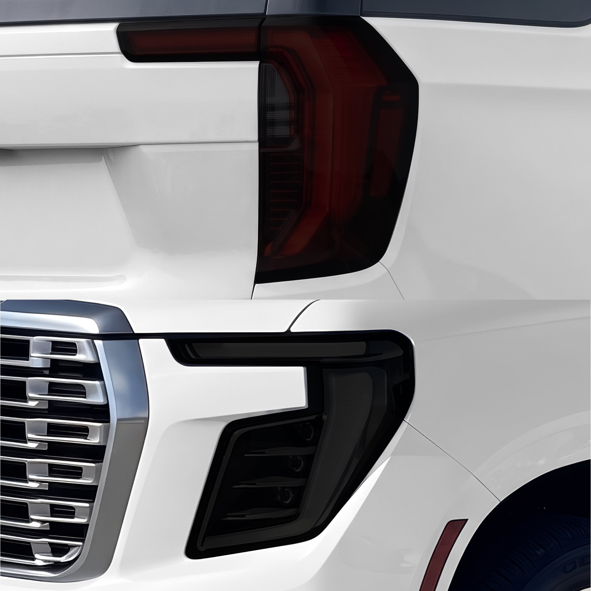 Fits GMC Yukon 2025-2027 Full Headlight Taillight Precut Smoked PPF Tint Kit Film Overlay  - Bogar Tech Designs