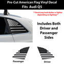 Fits Audi Q5 2009-2017 Quarter Window American Flag Vinyl Decal Stickers - Bogar Tech Designs