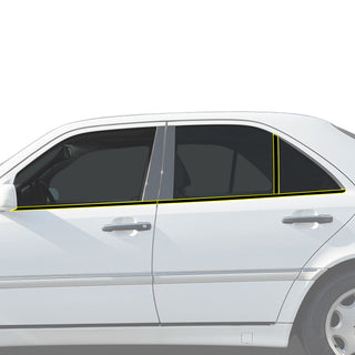 Fits Mercedes-Benz C280 1994-2000 Vinyl Chrome Delete Grille Blackout Decal Stickers Overlay Film - Bogar Tech Designs