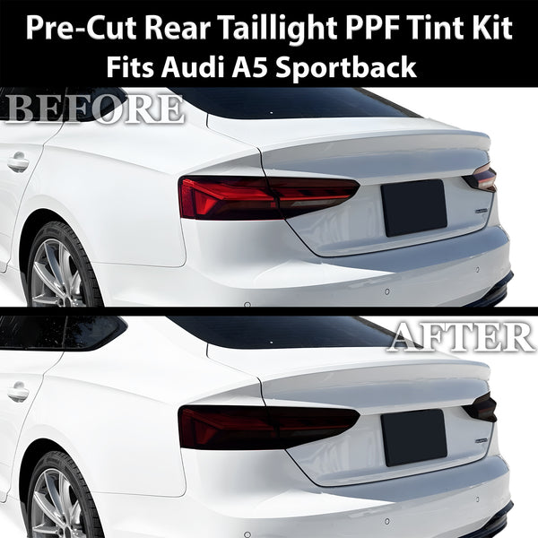 Fits Audi A5 Sportback 2018-2024 Full Headlight Taillight Precut Smoked PPF Tint Kit Film Overlay  - Bogar Tech Designs