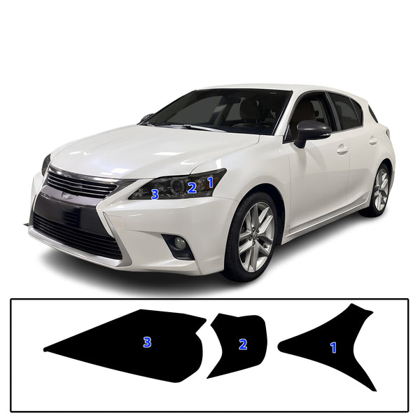 Fits Lexus CT200 2011-2018 Full Headlight Taillight Precut Smoked PPF Tint Kit Film Overlay  - Bogar Tech Designs