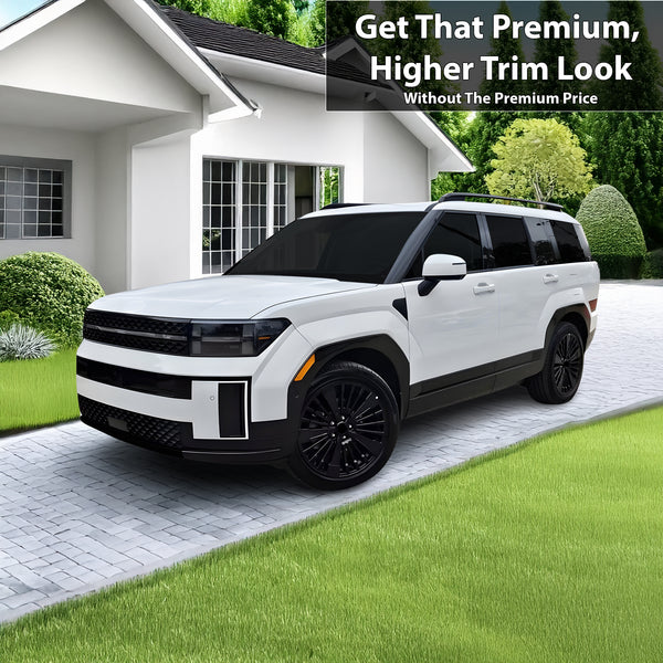 Fits Hyundai Santa Fe 2024-2027 Vinyl Chrome Delete Grille Blackout Decal Stickers Overlay Film - Bogar Tech Designs