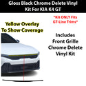 Fits Kia K4 GT-Line 2024-2026 Vinyl Chrome Delete Grille Blackout Decal Stickers Overlay Film - Bogar Tech Designs