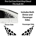 Fits Audi A4 2020-2025 Animal Leopard Cheetah Cow Window Vinyl Decal Stickers - Bogar Tech Designs