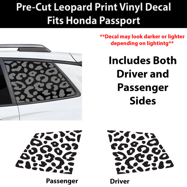 Fits Honda Passport 2019-2025 Animal Leopard Cheetah Cow Window Vinyl Decal Stickers - Bogar Tech Designs