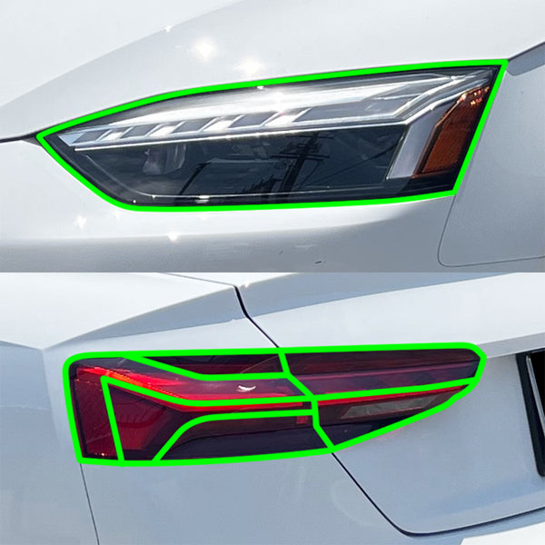 Fits Audi S5 2020-2024 Full Headlight Taillight Precut Smoked PPF Tint Kit Film Overlay  - Bogar Tech Designs