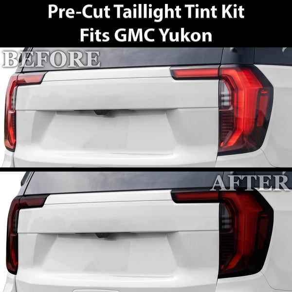 Fits GMC Yukon 2025-2027 Full Headlight Taillight Precut Smoked PPF Tint Kit Film Overlay  - Bogar Tech Designs