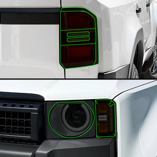 Fits Toyota Land Cruiser 2024-2026 Full Headlight Taillight Precut Smoked PPF Tint Kit Film Overlay  - Bogar Tech Designs
