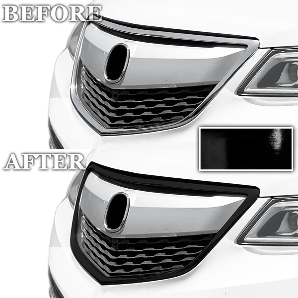 Fits Acura MDX 2014-2016 Vinyl Chrome Delete Grille Blackout Decal Stickers Overlay Film - Bogar Tech Designs