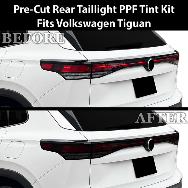 Fits Volkswagen Tiguan 2025-2027 Full Headlight Taillight Precut Smoked PPF Tint Kit Film Overlay  - Bogar Tech Designs