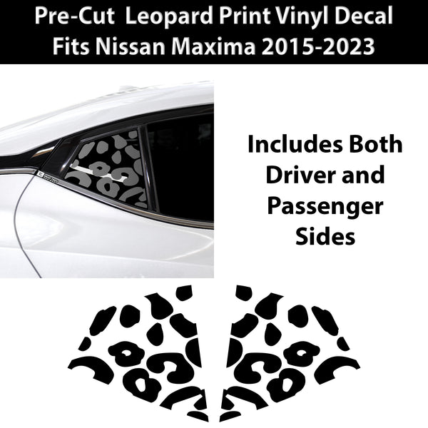 Fits Nissan Maxima 2015-2023 Animal Leopard Cheetah Cow Window Vinyl Decal Stickers - Bogar Tech Designs