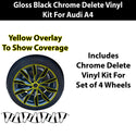 Fits Audi A4 2020-2025 Vinyl Chrome Delete Grille Blackout Decal Stickers Overlay Film - Bogar Tech Designs