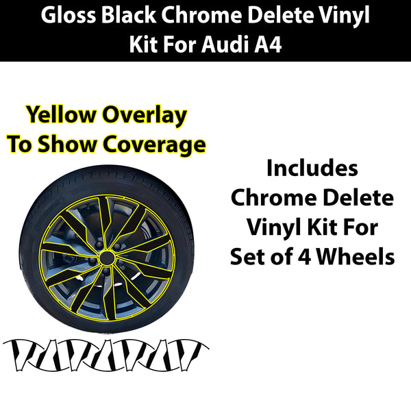 Fits Audi A4 2020-2025 Vinyl Chrome Delete Grille Blackout Decal Stickers Overlay Film - Bogar Tech Designs