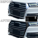 Fits Audi Q7 2017-2019 Vinyl Chrome Delete Grille Blackout Decal Stickers Overlay Film - Bogar Tech Designs