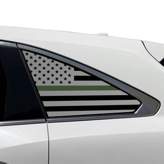 Fits Acura MDX 2014-2020 Quarter Window American Flag Vinyl Decal Stickers - Bogar Tech Designs