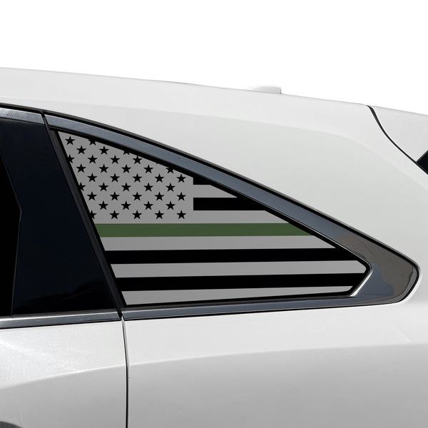 Fits Acura MDX 2014-2020 Quarter Window American Flag Vinyl Decal Stickers - Bogar Tech Designs