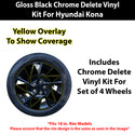 Fits Hyundai Kona 2024-2026 Vinyl Chrome Delete Grille Blackout Decal Stickers Overlay Film - Bogar Tech Designs