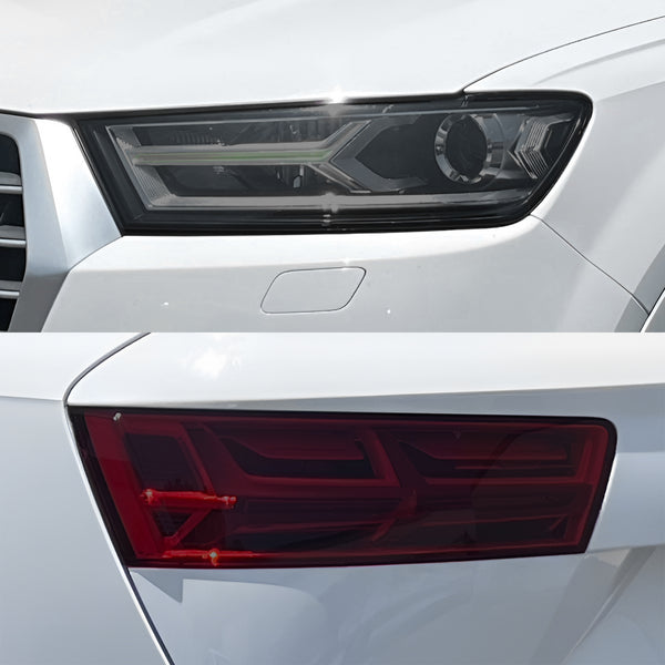 Fits Audi Q7 2017-2019 Full Headlight Taillight Precut Smoked PPF Tint Kit Film Overlay  - Bogar Tech Designs