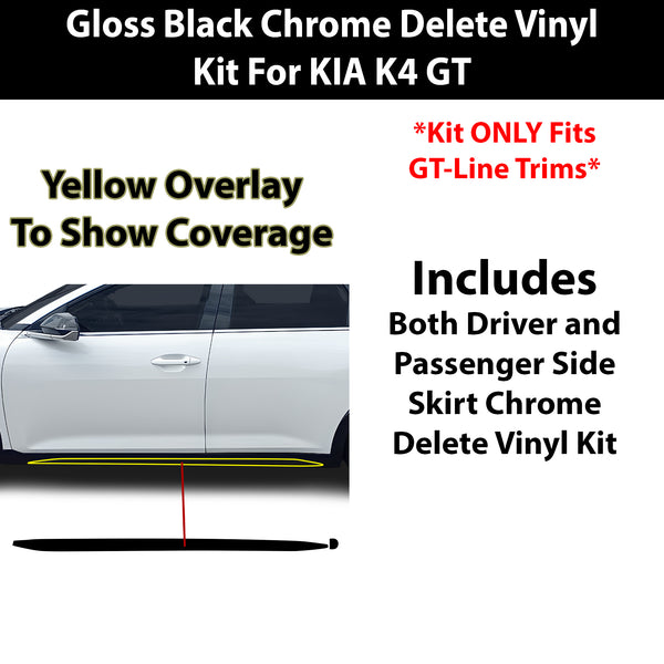 Fits Kia K4 GT-Line 2024-2026 Vinyl Chrome Delete Grille Blackout Decal Stickers Overlay Film - Bogar Tech Designs