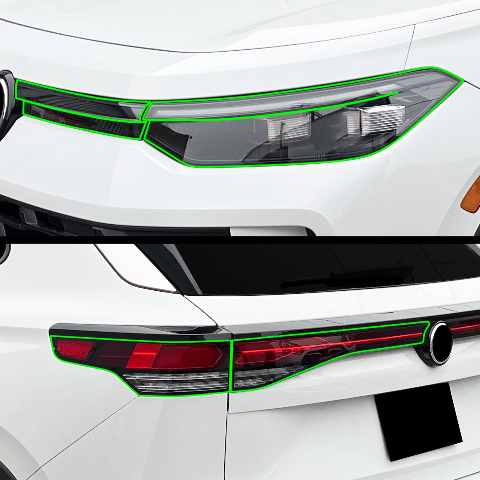 Fits Volkswagen Tiguan 2025-2027 Full Headlight Taillight Precut Smoked PPF Tint Kit Film Overlay  - Bogar Tech Designs