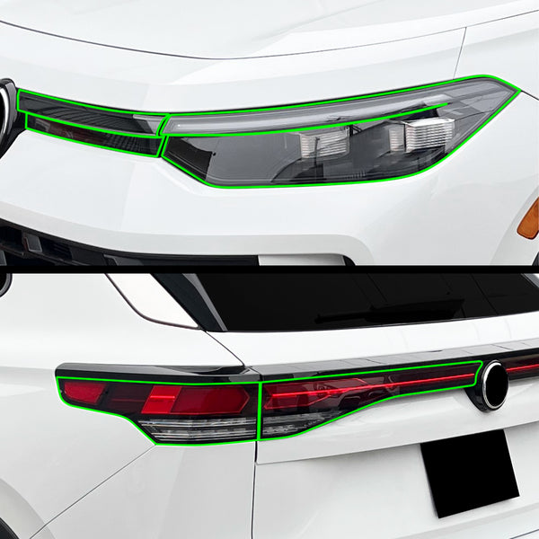 Fits Volkswagen Tiguan 2025-2027 Full Headlight Taillight Precut Smoked PPF Tint Kit Film Overlay  - Bogar Tech Designs