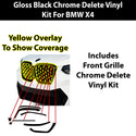 Fits BMW X4 2019-2025 Vinyl Chrome Delete Grille Blackout Decal Stickers Overlay Film - Bogar Tech Designs