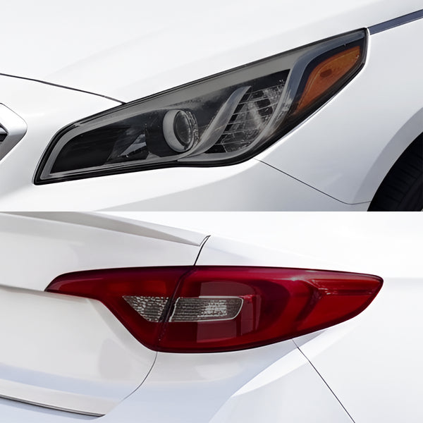Fits Hyundai Sonata 2015-2017 Full Headlight Taillight Precut Smoked PPF Tint Kit Film Overlay  - Bogar Tech Designs