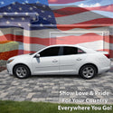 Fits Chevrolet Malibu 2013-2015 Quarter Window American Flag Vinyl Decal Stickers - Bogar Tech Designs