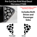 Fits Lexus CT200 2011-2018 Animal Leopard Cheetah Cow Window Vinyl Decal Stickers - Bogar Tech Designs