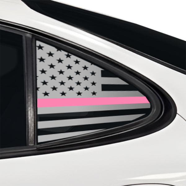 Fits Pontiac Grand Prix 1997-2003 Quarter Window American Flag Vinyl Decal Stickers - Bogar Tech Designs