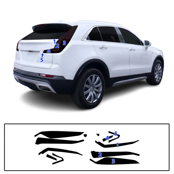 Fits Cadillac XT4 2019-2023 Full Headlight Taillight Precut Smoked PPF Tint Kit Film Overlay  - Bogar Tech Designs