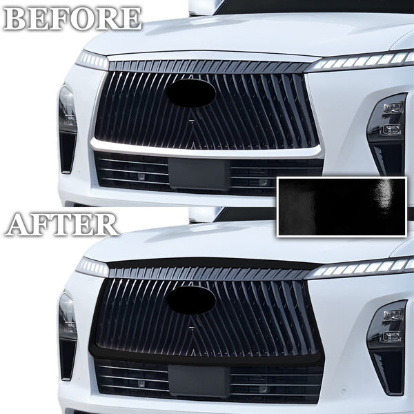 Fits Infiniti QX80 2025-2027 Vinyl Chrome Delete Grille Blackout Decal Stickers Overlay Film - Bogar Tech Designs