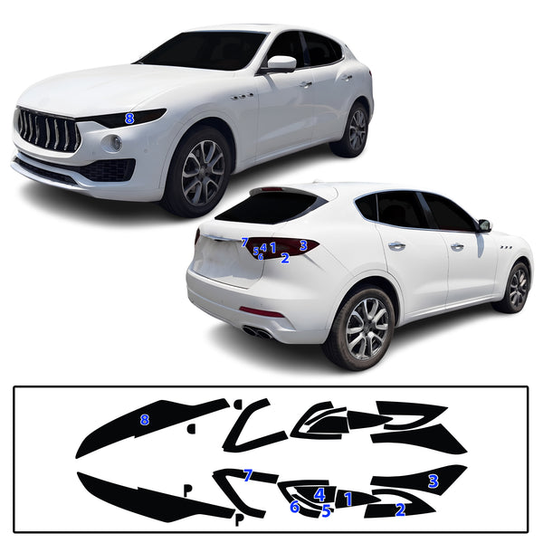 Fits Maserati Levante 2017-2020 Full Headlight Taillight Precut Smoked PPF Tint Kit Film Overlay  - Bogar Tech Designs