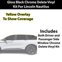 Fits Lincoln Nautilus 2024-2026 Vinyl Chrome Delete Grille Blackout Decal Stickers Overlay Film - Bogar Tech Designs