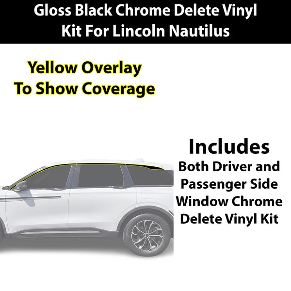 Fits Lincoln Nautilus 2024-2026 Vinyl Chrome Delete Grille Blackout Decal Stickers Overlay Film - Bogar Tech Designs