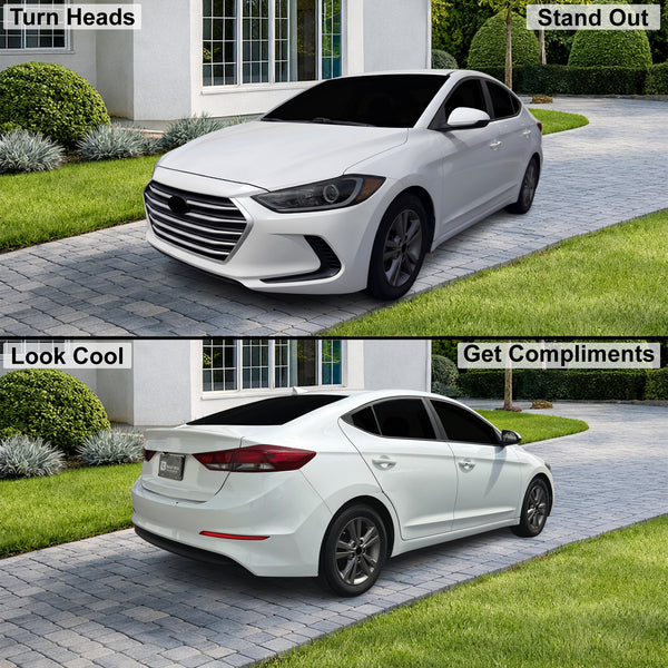 Fits Hyundai Elantra 2017-2018 Full Headlight Taillight Precut Smoked PPF Tint Kit Film Overlay  - Bogar Tech Designs