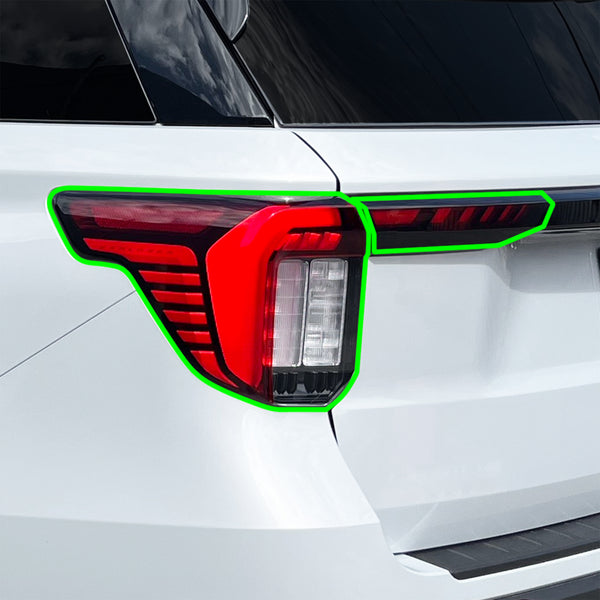Fits Ford Explorer 2025-2026 Full Headlight Taillight Precut Smoked PPF Tint Kit Film Overlay  - Bogar Tech Designs