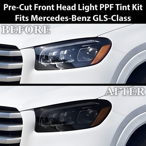 Fits Mercedes-Benz GLS-Class 2024-2026 Full Headlight Taillight Precut Smoked PPF Tint Kit Film Overlay  - Bogar Tech Designs