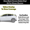 Fits Nissan Murano 2025-2026 Vinyl Chrome Delete Grille Blackout Decal Stickers Overlay Film - Bogar Tech Designs