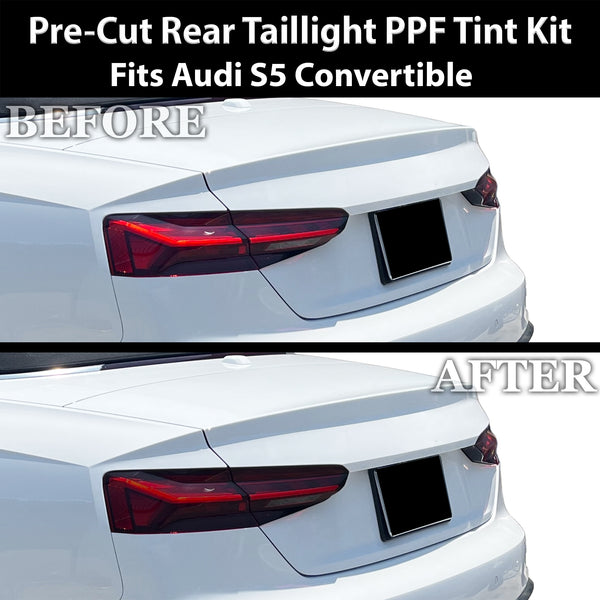 Fits Audi S5 2020-2024 Full Headlight Taillight Precut Smoked PPF Tint Kit Film Overlay  - Bogar Tech Designs